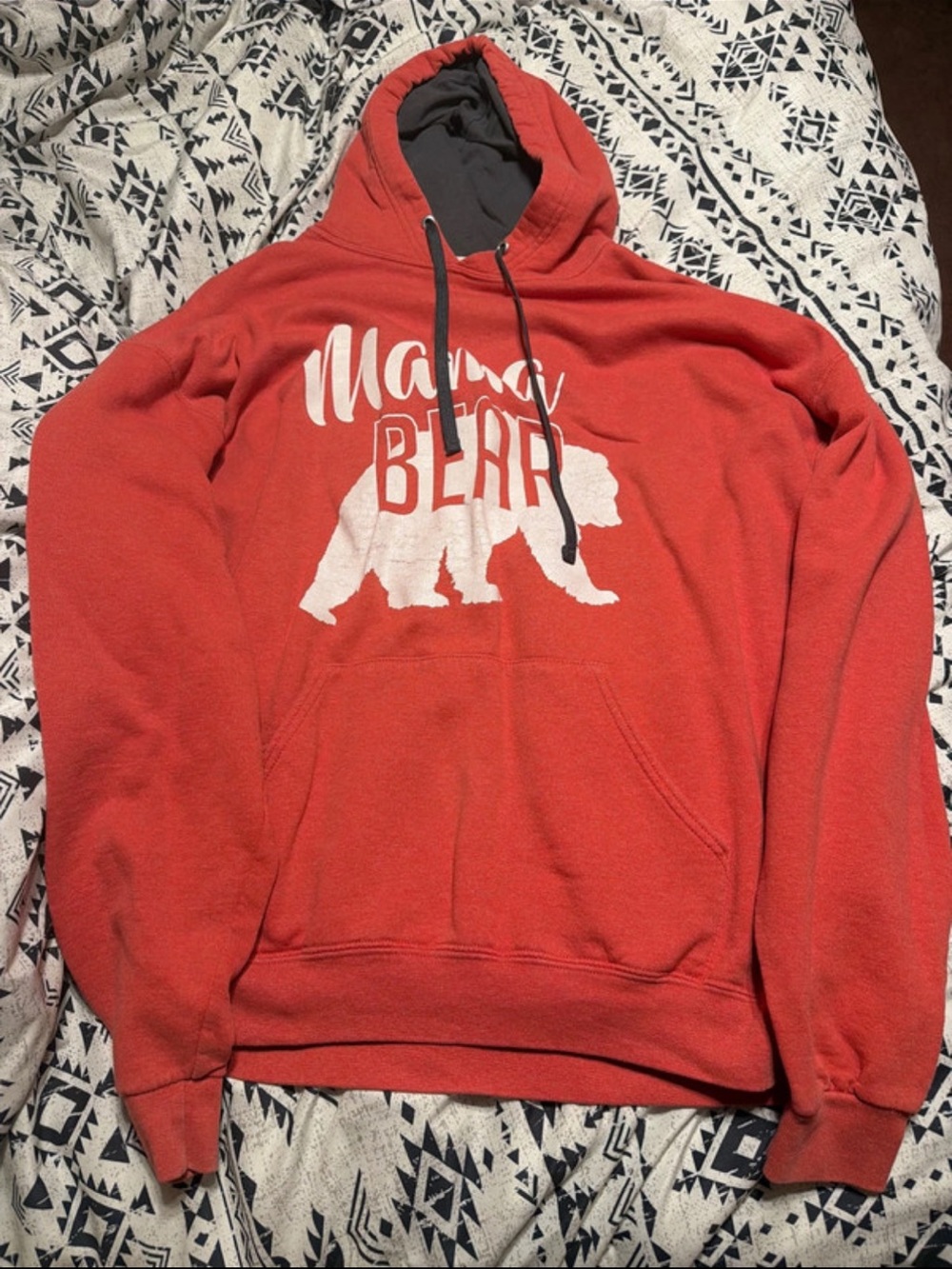 Fruit of the Loom Red Mama Bear Pullover Hoodie